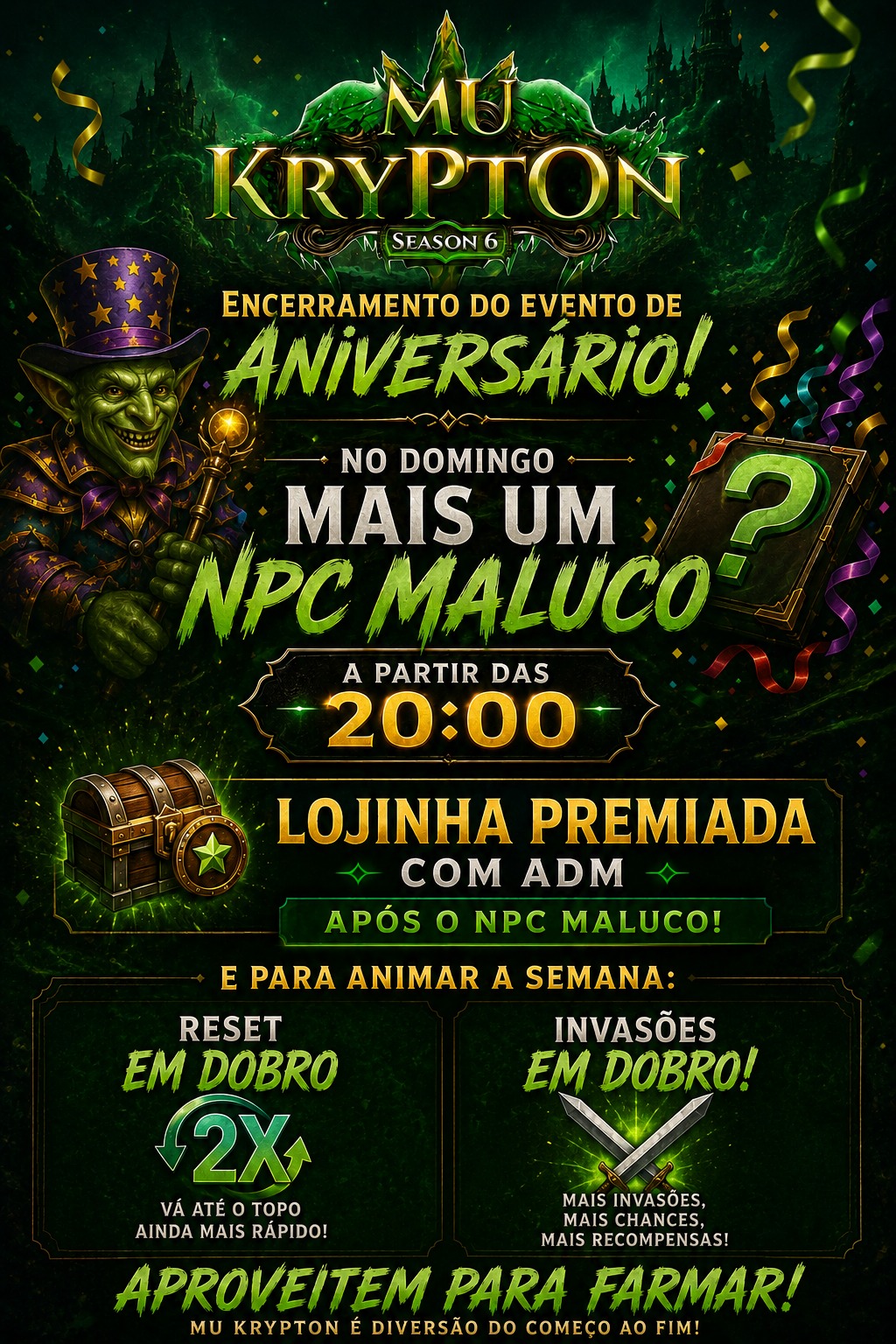 NPC E ENCERRAMENTO DE ANIVERSÁRIO!